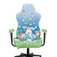 thumbnail image 2 of FUIALDOLG Happy Easter Day Theme Office Chair Covers Cute Rabbit Gamming Chair Covers with Zipper Non-slip Stain Resistant Furniture Protector 4 Pcs, 2 of 9