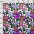 thumbnail image 3 of oneOone Georgette Viscose Purple Fabric Florals Sewing Craft Projects Fabric Prints By Yard 42 Inch Wide, 3 of 4