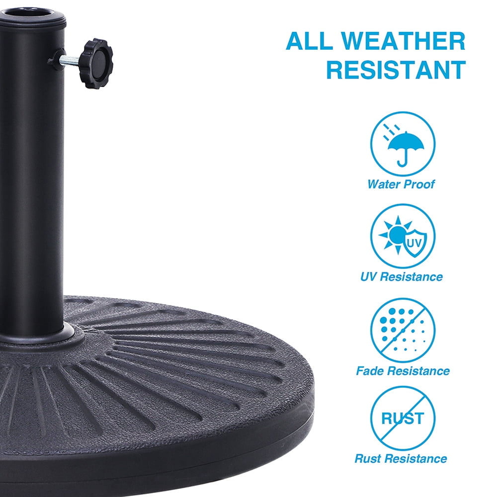 Ultrashades 26.5 lbs. Patio Umbrella Base,  Mareket Umbrella Base for Yard Garden Poolside in Black