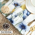 thumbnail image 7 of VOGOL Botanical Blue Valance, Linen Look Rod Pocket Curtain 52x18 Inches for Bedroom, 7 of 7