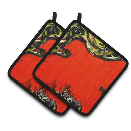 

Carolines Treasures MW1348PTHD Scared Crow Pair of Pot Holders