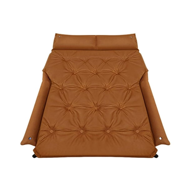 Colchón de aire automático para maletero de SUV portátil, colchón autoinflable para coche, Camping con almohada inflable, resistente al agua y fácil Marrón SM SunniMix Almohadilla para dormir