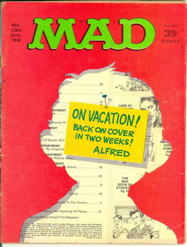 MAD Magazine Vintage Collectible #130 OCT 1969
