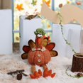 thumbnail image 2 of Thanksgiving Turkey Plush Decoration Turkeys Couple Shelf Doll 17.4 Inch Standing Large Turkey Stuffed Doll With Retractable Spring Legs For Autumn Harvest Ornaments, Home Farmhouse Fall Decor, 2 of 5