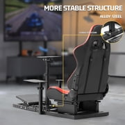 Marada Flight Racing Simulator Cockpit with Game Seat Fits Thrustmaster HOTAS Warthog Excluding Electronics