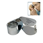 21 Mm Illuminated Magnifying Jewelers Loupe 10x With Two Lights Checking Gem