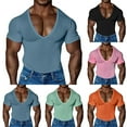 thumbnail image 3 of Einccm Men's Casual V-Neck T-Shirt – Super Soft Breathable Summer Tee, Short Sleeve Relaxed Fit Top for Everyday Comfort and Stylish Look, 3 of 3