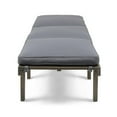 thumbnail image 6 of Afuera Living Outdoor Acacia Wood 3Pc Chaise Lounge Gray/Dark Gray Cushions, 6 of 11