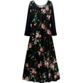 thumbnail image 1 of Plus size 2x Extra Tall Womens Dress Rosalinda Floral Print Long Sleeve Princess Cut, 1 of 2