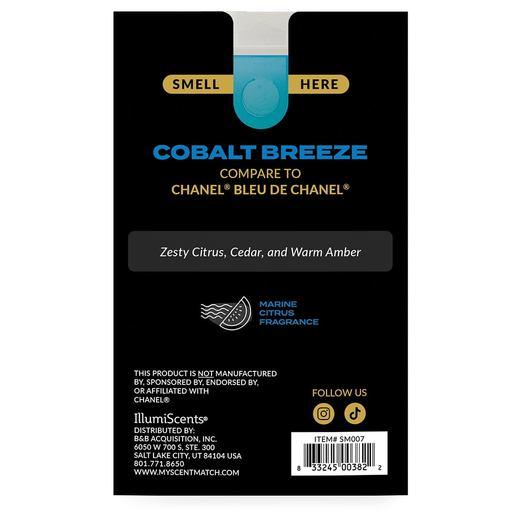 IllumiScents ScentMatch, 3 oz Wax Melts, Cobalt Breeze (Compare to: Chanel's Bleu De Chanel)