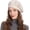 Solid White, variant on Women Beret hat Reversible Solid Color Floral Warm Knitted Beret Cap