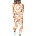 thumbnail image 1 of Bowake Ensemble de Détente 2 Pcs pour Femmes Tenues Automne 2023 Hauts à Manches Longues Col Rond Pantalons de Survêtement Amples Ensembles de Pyjamas Décontractés, 1 of 5