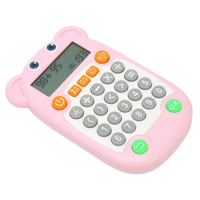 Calculatrice pour Enfants, Jeux Électroniques de Mathématiques pour Enfants avec Addition, Soustraction, Multiplication et Division, Jouet d'Entraînement à l'Arithmétique avec Invites Vocales, Jouets d'Apprentissage et d'Éducation