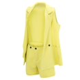 thumbnail image 3 of Vedolay Women's Tops Women's Casual Lapel Single Long Sleeve Office Work Suit Jacket,Yellow M, 3 of 5