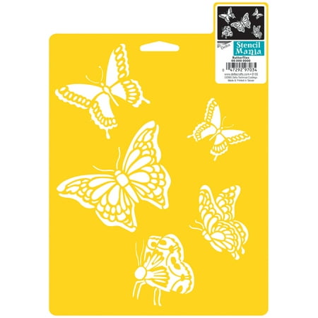 Stencil Mania Stencil 7"X10"-Butterflies