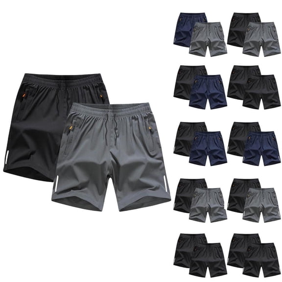 BXSRUTA Boys Quick Dry Cooling 2 Pack Shorts Breathable Mesh Casual Athletic Five Pocket Bottoms for Summer Sports Beach