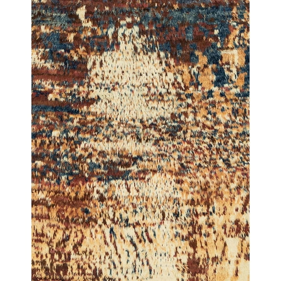 Ahgly Company Machine Washable Indoor Rectangle Abstract Sangria Brown Area Rugs, 8' x 10'