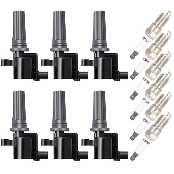 cciyu 6 ignition coils with 6 iridium Spark Plugs for Lincoln for Jaguar LS S-Type V6 3.0L DG517 DG528 C1346
