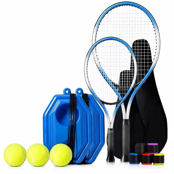 Tennis-Trainer Set, 2026 New Tennis Ball Training Baseboard Tennis rebounder with Weighted Base Portable Tennis Trainer Multifunctional Tennis Solo Practice kit