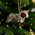 thumbnail image 1 of Adorno navideño acrílico, decoración festiva para árbol, baraja con aro colgante, decoración navideña para el hogar, 1 of 6