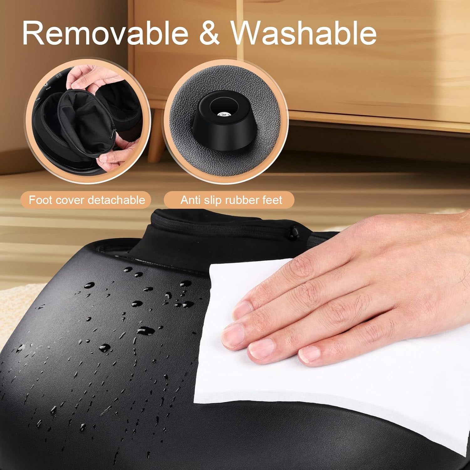 Foot Massager with Heat and Compression - Deep Kneading Shiatsu Therapy for Plantar Fasciitis Relief