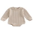 thumbnail image 1 of Barboteuse pour Bébé Manches Longues Justaucorps Tricoté Automne Hiver Hauts Chauds, 1 of 6