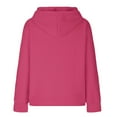 thumbnail image 6 of Sweatshirts for Women Trendy Camo Fall Loose Fit Hooded Long-sleeved Kimono Off the Shoulder Hoody Footprint Print Leisure Cotton Sweatshirt Hoodie(Hot Pink,S), 6 of 7