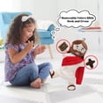 thumbnail image 6 of 13.4in Jesus Doll Movable Frame Bible Book Various Shapes High Playability For Hanging Easter Gifts Christmas Gifts For Boys And Girls-Red, 6 of 9