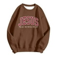 thumbnail image 4 of Women's Jesus Sweatshirt 2026 Fall Winter Crewneck Bible Verse Christian Sweat Shirts Pullover Top, 4 of 4
