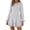 Grey, variant on ZHOGXU Fashion Womens Bodycon Mini Dresses Solid Color O Neck Long Ruffled Sleeve Fitted Lace Cutout Detail Weekend Outdoor Wear