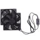 thumbnail image 3 of Ventiladores de Enrutador de PC Alimentados por USB Duales de 120 Mm y 5 V con Controlador Velocidad Ventilador Enfriamiento Alto Flujo de Aire para Receptor de MóDem de Enrutador, 3 of 5