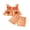 Orange, variant on Toddler Baby Girl Summer Outfit 6 9 12 18 24 Months 2T 3T Strawberry Embroidered Plaid Bows Ruffled Trim Tank Tops and Shorts 2 Pcs Clothes Set