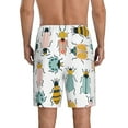 thumbnail image 4 of Lsque Colorful Insects Mens Sleep Pajama Shorts,Short Pajama Pants, Cotton Ultra-Soft Knit-XX-Large, 4 of 9