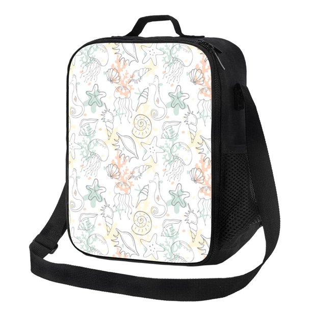 Fotbe Sea Animals Lonchera Bolsa de Almuerzo para Hombres y Mujeres, Lonchera de Gran Capacidad, Bolsa de Almuerzo Reutilizable, Bolsa Térmica Aislante