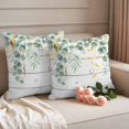 thumbnail image 2 of Sage Green Eucalyptus Outdoor Waterproof Pillow Covers, Country Leaves Pastoral Plants Wooden Decorative Square Throw Pillowcase Sofa Cushion Sham for Patio/Couch/Chair, 18"x18" 2 Pack, 2 of 8