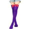 thumbnail image 2 of WMNTST Womens Thigh High Stockings Bow Knot Over The Knee Socks Stretchy Stylish Comfortable Stocking, 2 of 3