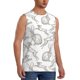 thumbnail image 2 of Balery Hand Drawn Rabbit Camisetas sin mangas para hombre, absorbe la humedad y protege contra el mal olor.-Large, 2 of 7