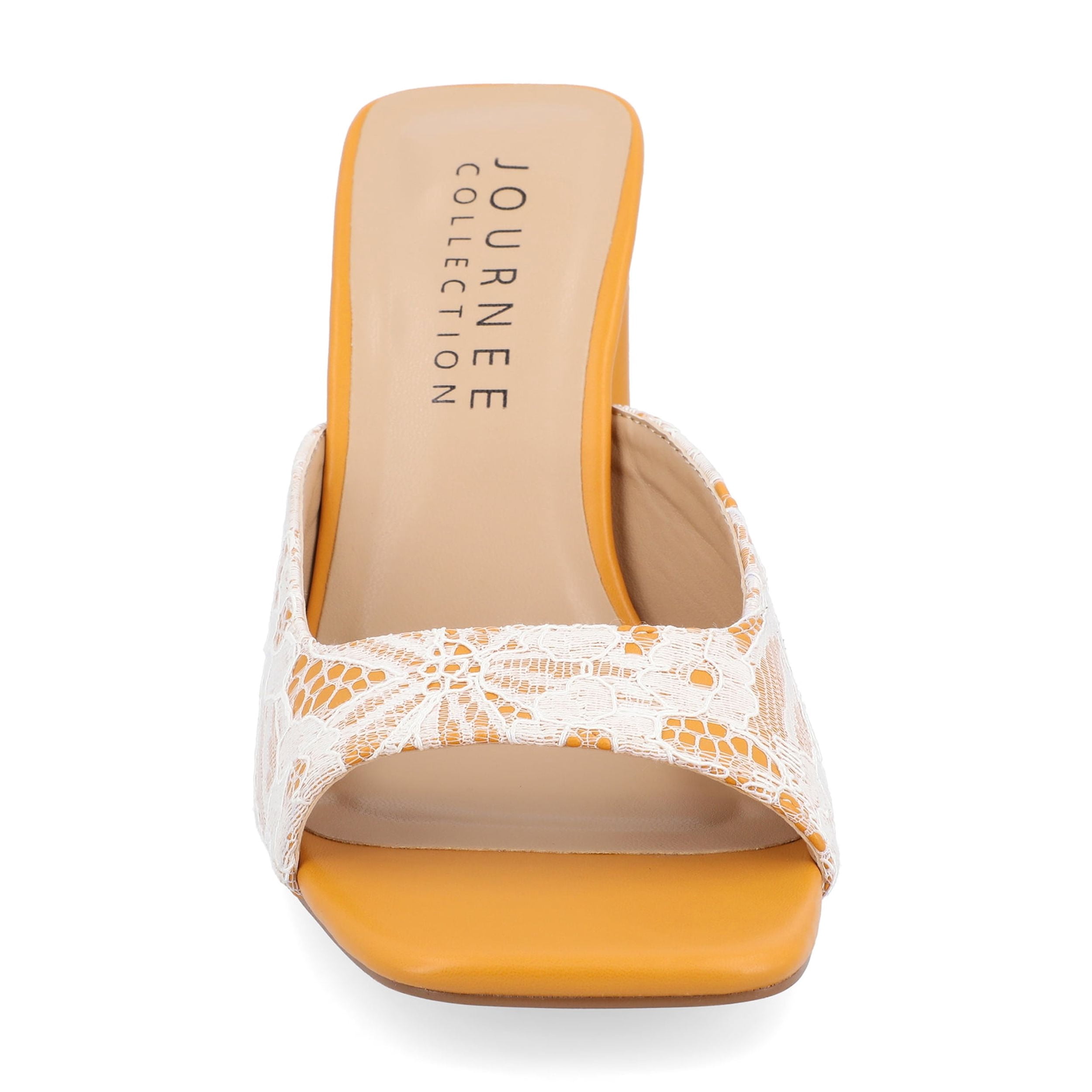 Journee Womens Daivia Covered Block Heel Slip On Sandals
