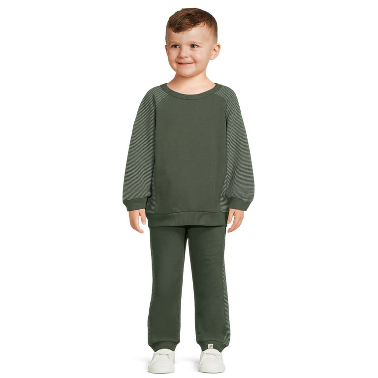 easy peasy Baby and Toddler Boy Sweatshirt and Jogger Pants Outfit
