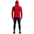thumbnail image 3 of ZBORIBER Men's Hooded T-shirt, Moisture-wicking,Quick-drying,Red,Sizes S-3XL, 3 of 10