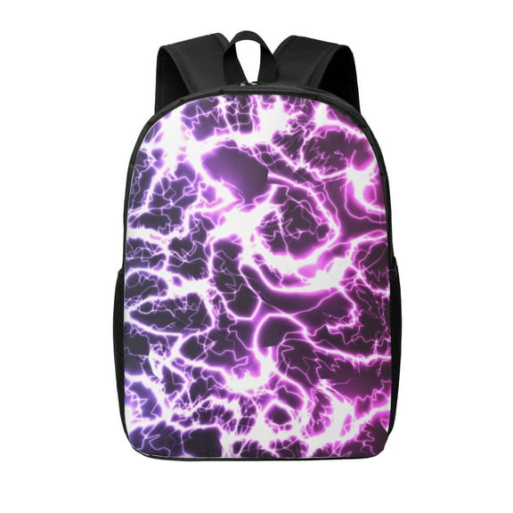 Xecao Blue Lightning print Travel Backpack, Large Computer Backpack for Men Women, College School Rucksack Book Bag