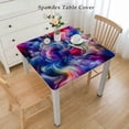 thumbnail image 2 of Square Tablecloth, Washable Fabric Table Cloth for Kitchen Dinning Room, Texture Print Spill-Proof Table Cover, Reusable Tablecloths, 2 of 7