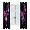 thumbnail image 4 of Dreamy Purple Butterfly Pattern (35)-2 Blackout Curtains Window Drapes Room Darkening Thermal Insulated Grommets Blackout Curtains, for Living, Dining, Bedroom,2 Panels, 4 of 6