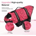 thumbnail image 2 of Gilet de Sauvetage pour Chien, Gilet de Sauvetage Réfléchissant et Réglable avec une Flottabilité Améliorée et une Poignée de Sauvetage pour la Natation (Os Rose, XL), 2 of 6