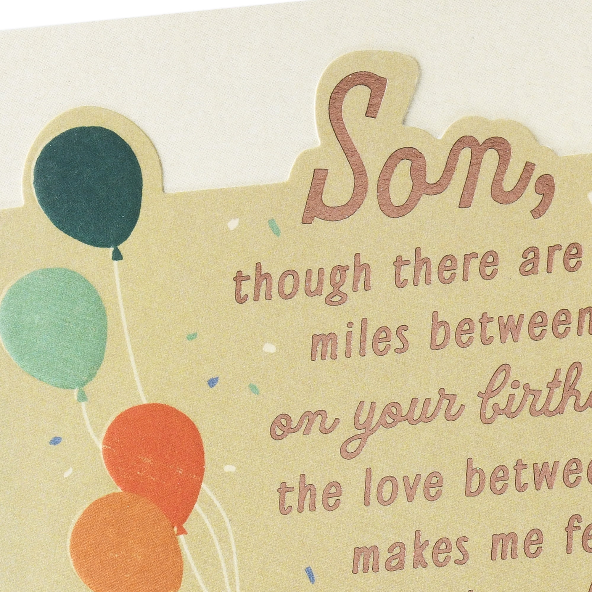 Hallmark Birthday Card for Son (Love Makes the Miles Seem Close)