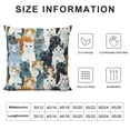 thumbnail image 5 of Orinice Cute Cat Graphic Decorative Throw Pillow Cover for Home Couch Living Room Bed Sofa - Short Plush Material - 1PC 24x24in, 5 of 5