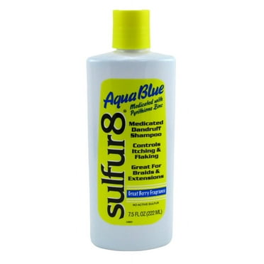 Sulfur8 Medicated Dandruff Shampoo Aqua Blue 7.5oz Berry (Pack of 3)