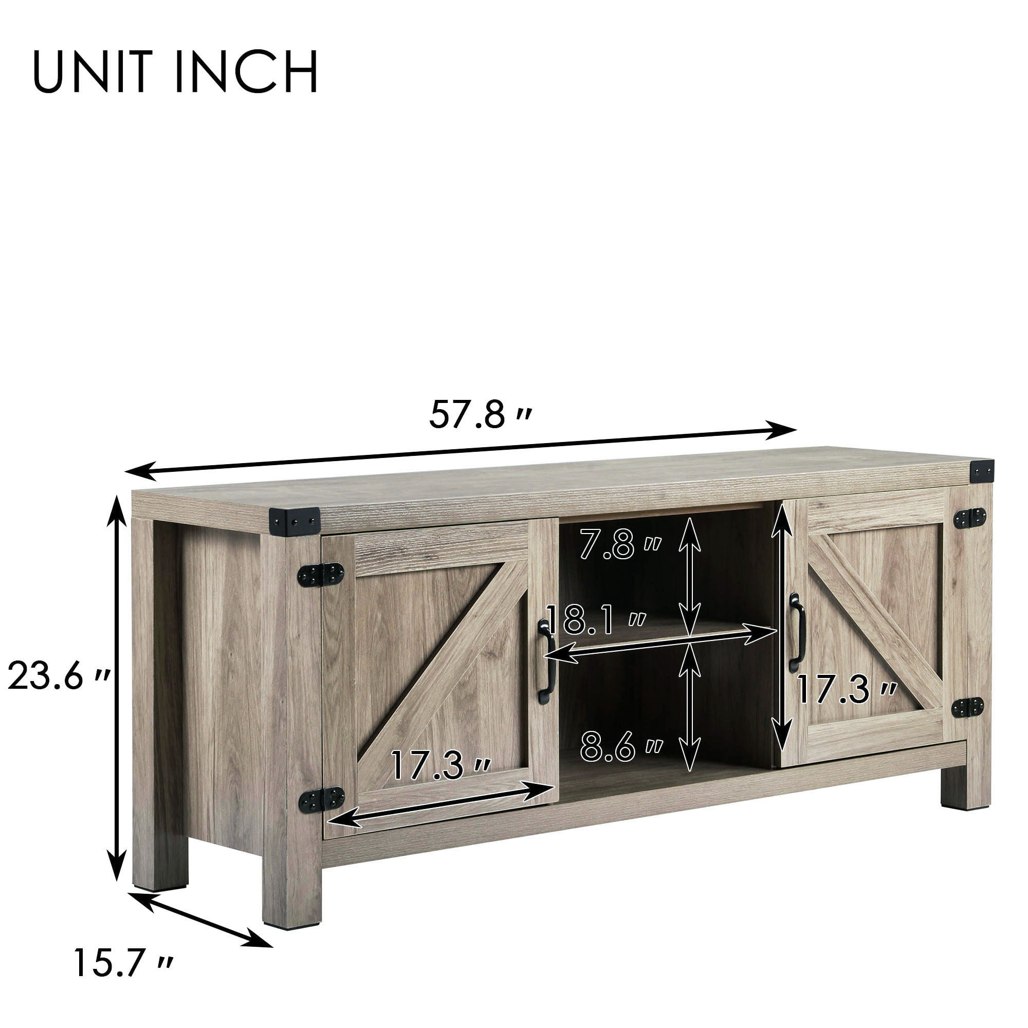 Details about   51"/43" Modern TV Cabinet Stand Unit Media Console Table w/shelf Home Furniture 
