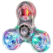LED Light Multi-Color Crystal Fidget Hand Spinner Toys for Kids 3 Years and Up, Light up Fidget Finger Toys for Children