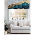 thumbnail image 5 of Ocean Coastal Curtain Valances for Windows, Beach Modern Abstract Oil Painting Kitchen Valance Window Treatment, Light Filtering Block Curtains for Bathroom/Bedroom/Living Room 42'' x 18'', 5 of 9